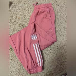 Pink adidas sweat pants size medium